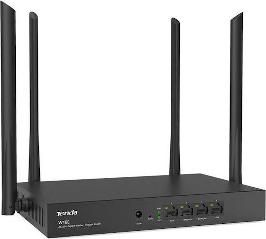Tenda W18E Ασύρματο Router Wi‑Fi 5 με 4 Θύρες Gigabit
