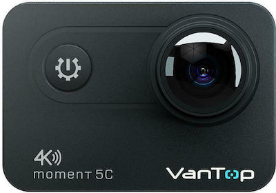 VanTop Moment 5C Action Kamera 4K Ultra HD Unterwasser (mit Gehäuse) mit WiFi Schwarz mit Bildschirm 2"