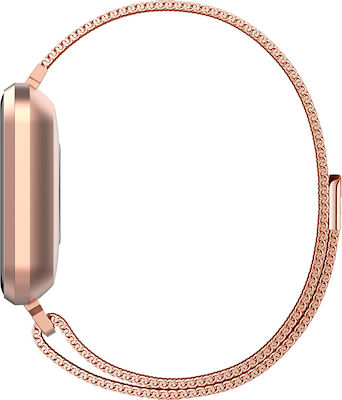 Forever ForeVigo SW-300 42mm Smartwatch με Παλμογράφο (Ροζ Χρυσό)