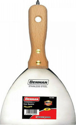 Benman Spatula with Screwdriver Inox 150mm with Wooden Handle 71085