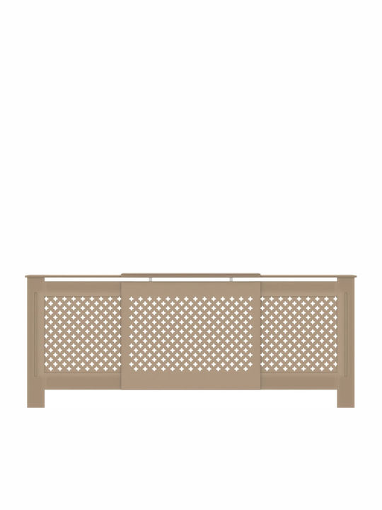 vidaXL MDF Brown Expandable Radiator Cover 205x20.5x82cm