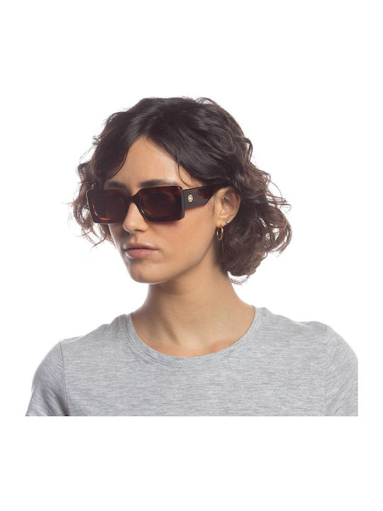 Le Specs Oh Damn! Unisex Sunglasses with Brown Plastic Frame LSP2102358