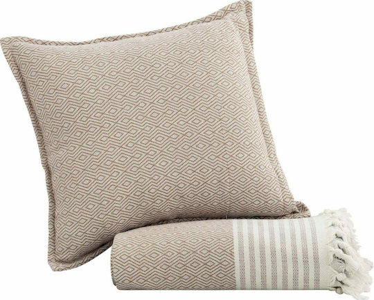 Madi Tent Armchair Throw 170x180cm Beige