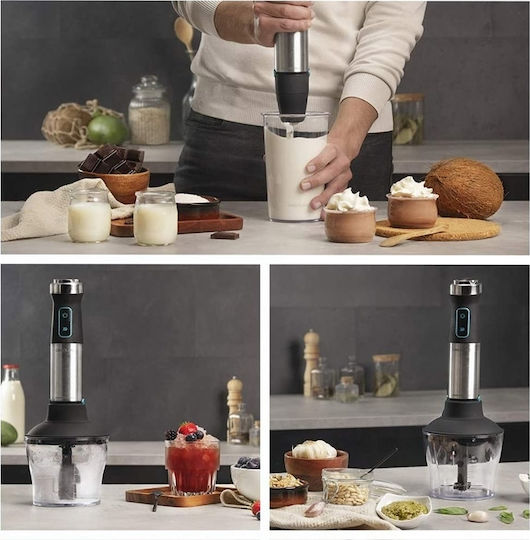 Cecotec Power TitanSchwarz 1500 XL Cream & Crush Handmixer mit Inox-Stab 1500W Schwarz