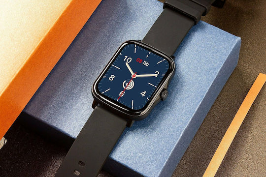 Colmi P8 Plus 43mm Smartwatch με Παλμογράφο (Μαύρο)