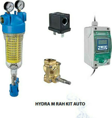 Atlas Filtri Hydra Auto M RAH 90μm Συσκευή Φίλτρου Νερού Κεντρικής Παροχής Μονή 3/4'' με Ανταλλακτικό Φίλτρο
