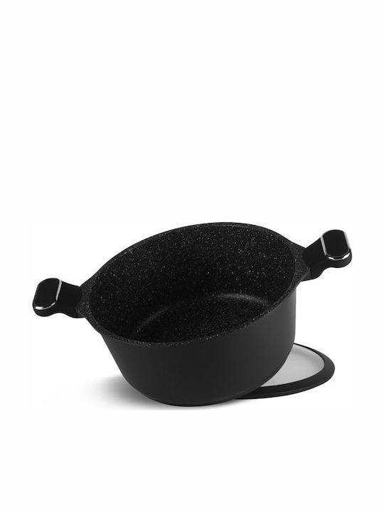Edenberg Cookware Set of Aluminum with Stone Coating Black 10pcs