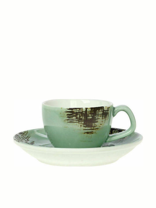 Cryspo Trio Country Porcelain Espresso Cup Set 70ml Green