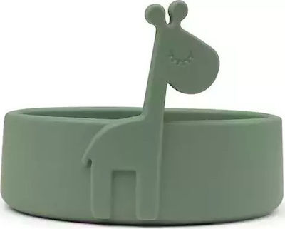 Done by Deer Baby Food Bowl Raffi made of Silicone Green