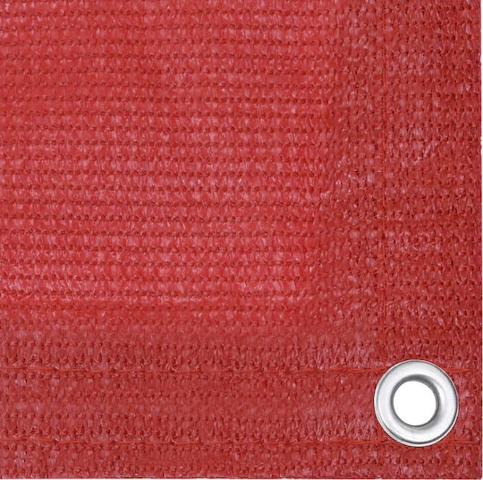 vidaXL Schattentrennwand Rot Mit Hoop 1.2x4m 160gr/m² hergestellt aus HDPE