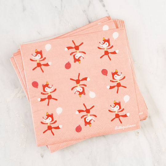 Χαρτοπετσέτες Alice-Servietten Rosa 16x16cm. 20Stück