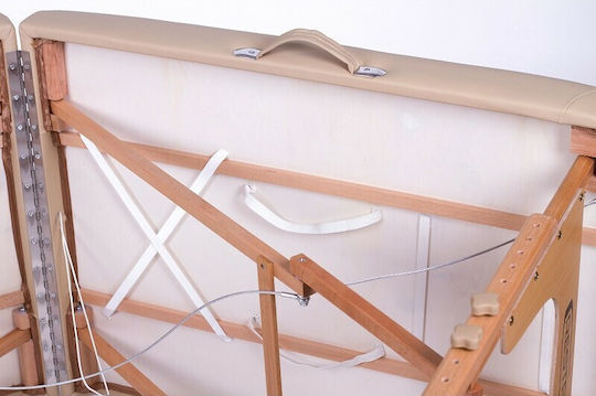 Rest Pro Pro Memory 3 Κρεβάτι Μασάζ και Φυσικοθεραπείας Φορητό/Πτυσσόμενο Μπεζ από Ξύλο 192x70εκ.