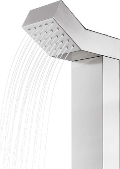 vidaXL Pool Shower Made of PVC with Height 220cm Silver