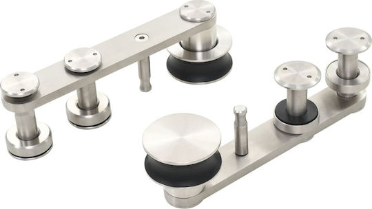 vidaXL Schiebetürmechanismus für Türknaufe 183cm Silber