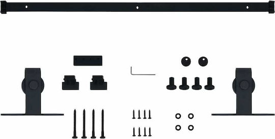 vidaXL Door Return Mechanism for Doors up to 122cm and 20kg Black