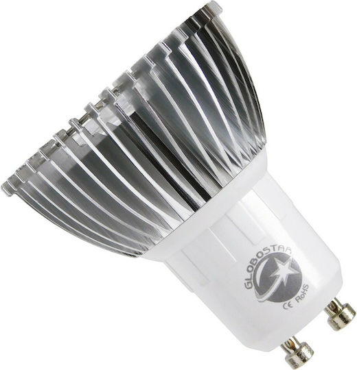 GloboStar LED Glühbirne 3W Für GU10 Fassung Und MR16 Form Blau 250lm Dimmbar