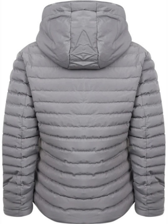 Tokyo Laundry Ginger Quilted Hooded Puffer Jacket 3J13416A - Sharkskin Grey