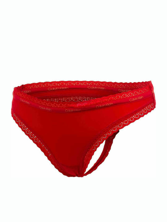 Γυναικεία String 3Pack με Δαντέλα Purple/Red/Navy