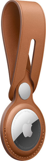 Apple Leather Loop Keychain Cazul Keychain Piele pentru AirTag Saddle Brown