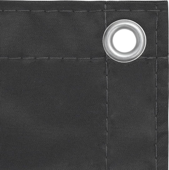 vidaXL Rectangular Shade Divider Gray in Roll With Hoop & with PU Coating 1.2x4m made of Oxford fabric
