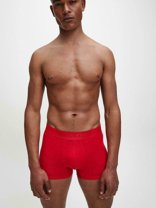 Calvin Klein Boxeri pentru bărbați Negru / Roșu 2Pachet