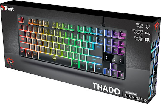 Trust GXT 833 Thado Gaming Keyboard Tenkeyless with RGB Lighting English US