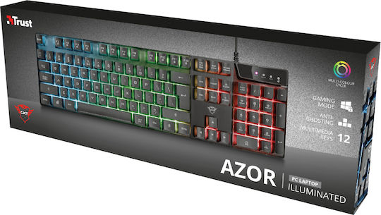 Trust GXT 835 Azor Gaming Keyboard with RGB lighting (English US)