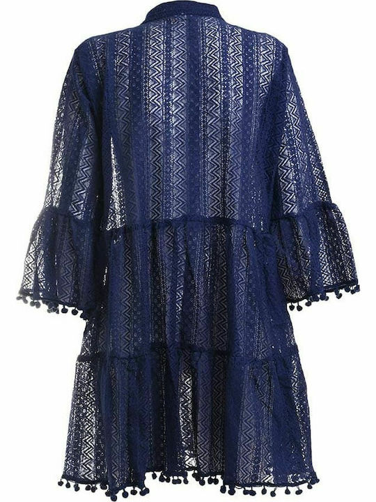 Ble Resort Collection Γυναικείο Κοντό Φόρεμα Παραλίας Navy Μπλε
