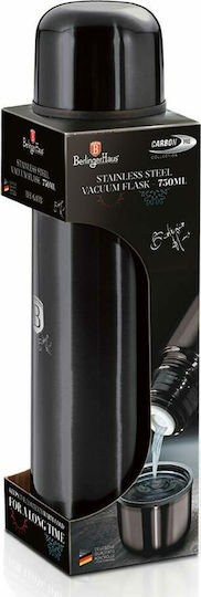 Berlinger Haus Flask Metallic Bottle Thermos Stainless Steel 750ml Black with Cap-Cup