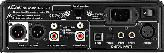 Bel Canto 2.7 Control Preamp DAC Ασημί