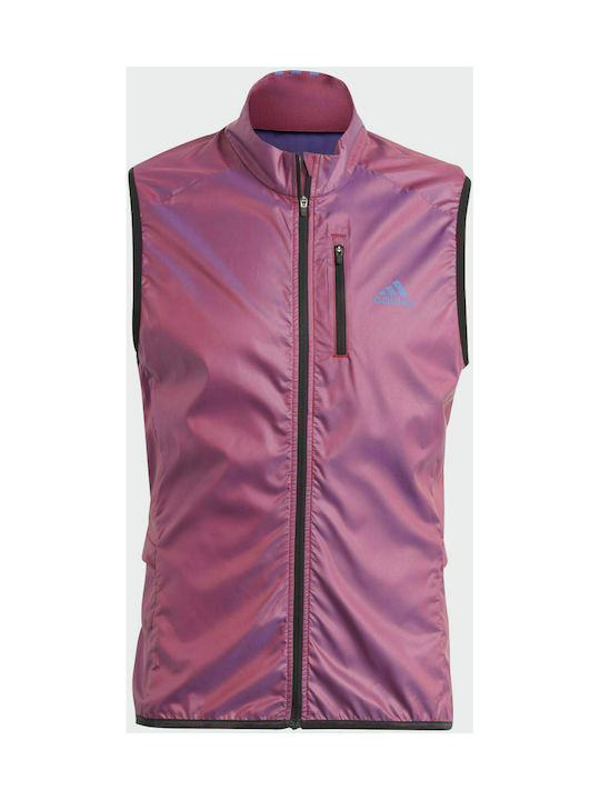 adidas The Sleeveless Cycling Cycling Windbreaker Jacket Sleeveless Purple
