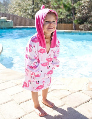 Zoocchini Poncho de plajă pentru copii Flamingo Roz 39 x 105cm.