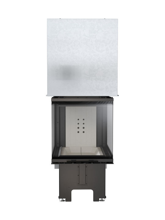 Kratki NBU 500 700 Ενεργειακό Τζάκι Ξύλου 11kW Τρίπλευρο με Συρόμενη Πόρτα Black