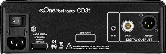 Bel Canto CD3t Transport Hi-Fi CD Player Ασημί