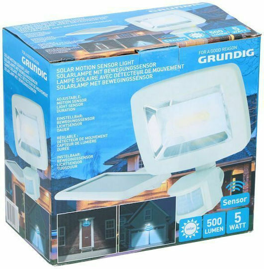 Grundig Solar LED Floodlight 5W with Motion Sensor