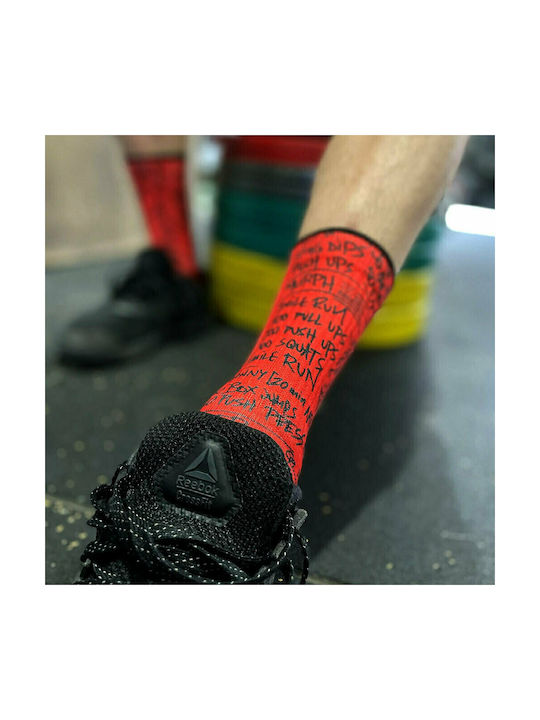 Lithe Hero Wods Κάλτσες για Crossfit Κόκκινες