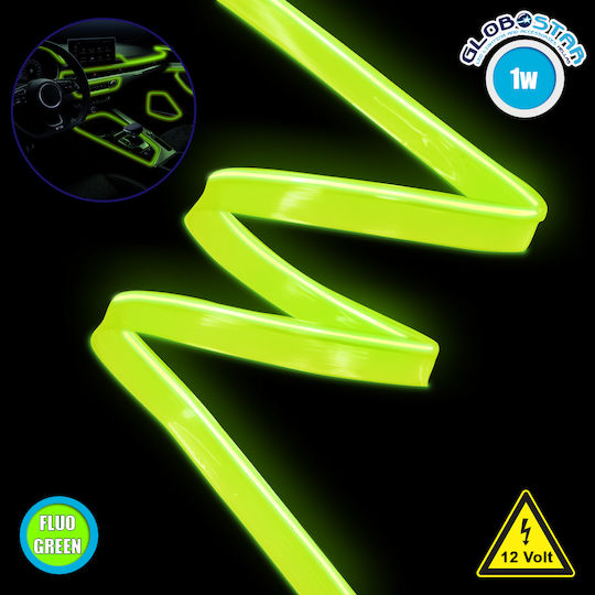 GloboStar Flexibles beleuchtetes Kabel Neon Grün Leuchtend LED-Autostreifen 12V Grün