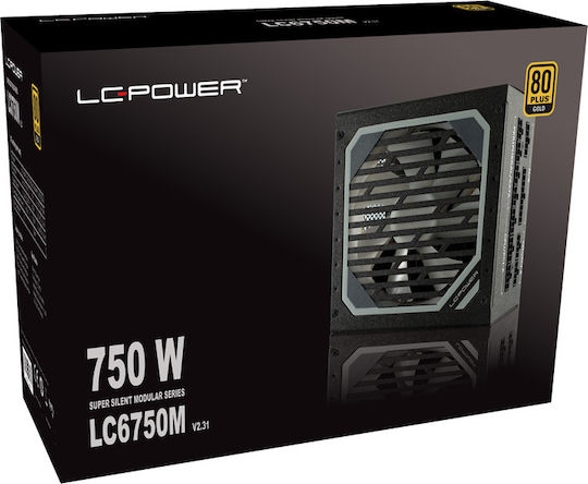 LC-Power LC6750M rev. 2.31 750W Черен Компютърно захранване Пълен модул 80 Plus Gold