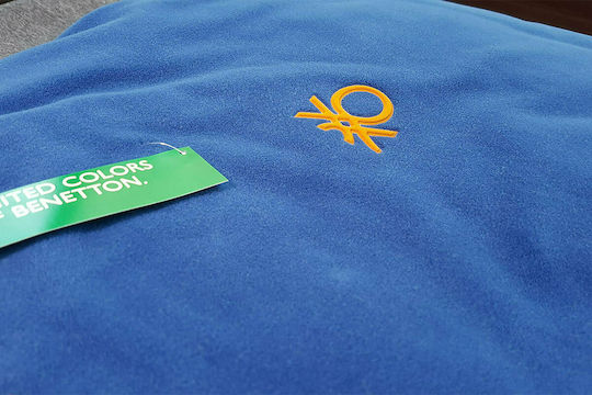 Benetton Κουβέρτα Fleece Μπλε 160x240εκ.
