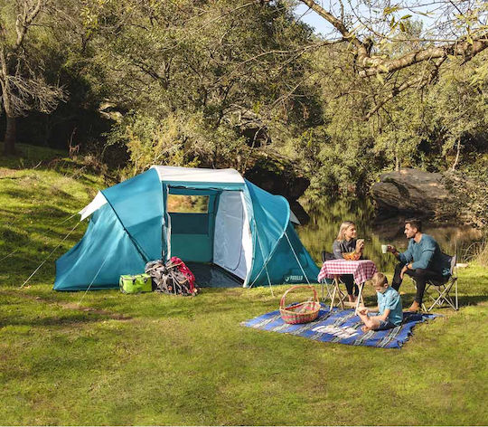 Bestway Camping Tent Tunnel Blue with Double Cloth 3 Seasons for 4 People 460x230x185cm