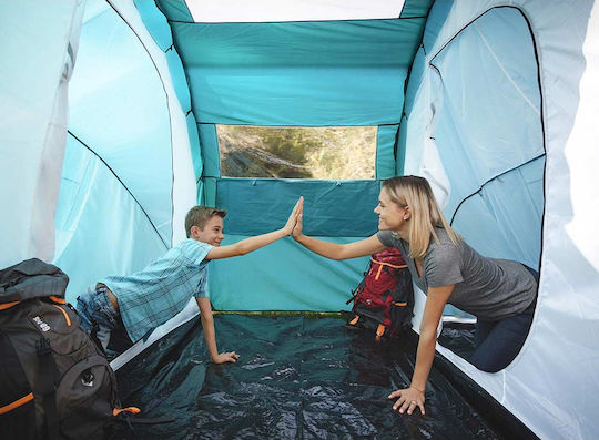 Bestway Camping Tent Tunnel Blue with Double Cloth 3 Seasons for 4 People 460x230x185cm