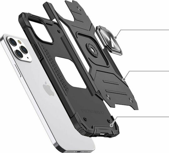 Wozinsky Ring Armor Back Cover Plastic Negru (iPhone 12 Pro Max)