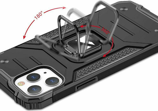 Wozinsky Ring Armor Back Cover Plastic Negru (iPhone 12 Pro Max)