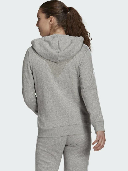 adidas Essentials Jacket Medium Grey Heather with Hood