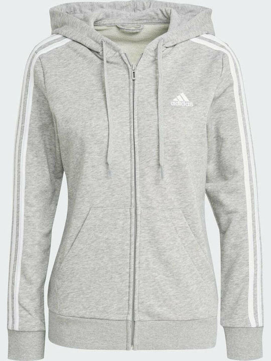 Essentials Damen Sweatshirtjacke Kapuzen Medium Grey Heather