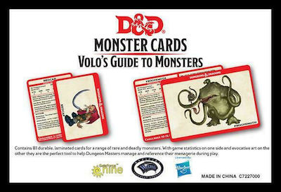 Wizards of the Coast D&D Monster Cards: Volo's Guide To Monsters (81 Cards) Dungeons & Dragons Deck GF9C72270000