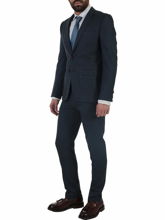 Astian Men's Winter Suit Slim Fit Navy Blue