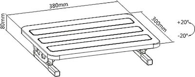 Ergonomic Maclean Picioare birou cu înclinare reglabilă L38xA30cm