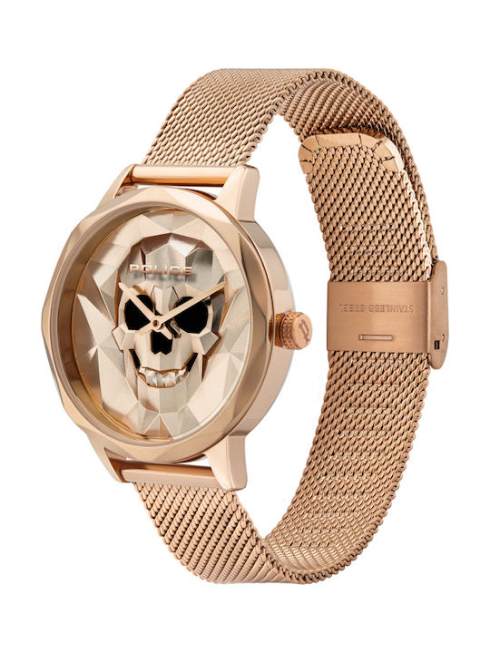 Police Anjar Uhr mit Gold Metallarmband