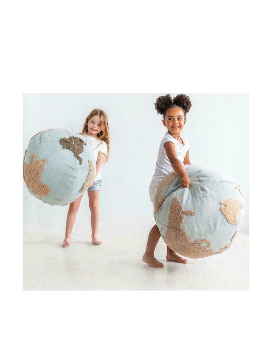 Beanbag World Map Blue 45x50x45cm
